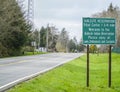 Welcome to the Quileute Indian Reservation - FORKS - WASHINGTON Royalty Free Stock Photo