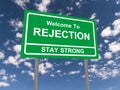 Welcome to rejection sign Royalty Free Stock Photo