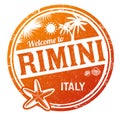 Welcome to Rimini grunge rubber stamp