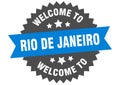 welcome to Rio De Janeiro. Welcome to Rio De Janeiro isolated sticker.