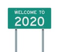 Welcome to 2020 road sign Royalty Free Stock Photo