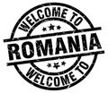 welcome to Romania stamp