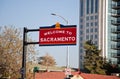 Welcome to Sacramento sign Royalty Free Stock Photo