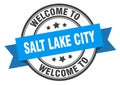 welcome to Salt Lake City. Welcome to Salt Lake City isolated stamp.