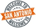 welcome to San Antonio stamp