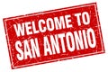 welcome to San Antonio stamp