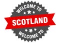 welcome to Scotland. Welcome to Scotland isolated sticker.