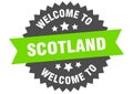 welcome to Scotland. Welcome to Scotland isolated sticker.