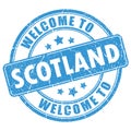 Welcome to Scotland vector stamp