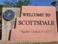 Welcome to Scottsdale Arizona, sign Royalty Free Stock Photo