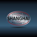 Welcome to Shanghai China symbol. Simple Chinese icon isolated on white background. Vector illustration