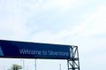 Welcome to Silverstone entrance sign Royalty Free Stock Photo