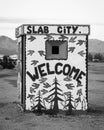 Welcome to Slab City information booth in Slab City, California