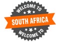 welcome to South Africa. Welcome to South Africa isolated sticker.