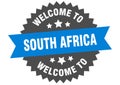 welcome to South Africa. Welcome to South Africa isolated sticker.