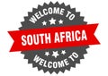 welcome to South Africa. Welcome to South Africa isolated sticker.