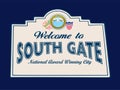 Welcome to South gate sign, california