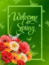 Welcome To Spring Lettering Royalty Free Stock Photo