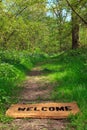 Welcome to the spring woodland vertical. Royalty Free Stock Photo