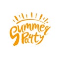 Summer Party design logo template.