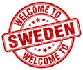 welcome to Sweden stamp