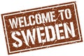 welcome to Sweden stamp