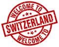 welcome to Switzerland stamp