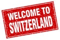 welcome to Switzerland stamp