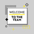 Welcome to the Team Banner with Abstract Pattern on Grey Background. Headhunting and Human Resource Research