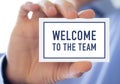 Welcome to the team business card information Royalty Free Stock Photo