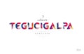 Welcome to tegucigalpa honduras card and letter design typography icon