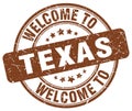 welcome to Texas brown round stamp