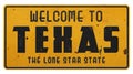 Texas Road Sign Welcome to Texas Grunge Royalty Free Stock Photo