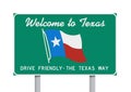 Welcome to Texas road sign Royalty Free Stock Photo