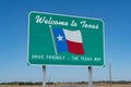 Welcome to Texas Sign Royalty Free Stock Photo