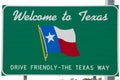 Welcome to Texas sign Royalty Free Stock Photo