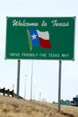 Welcome to Texas sign Royalty Free Stock Photo