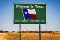 Welcome to Texas State Sign Royalty Free Stock Photo