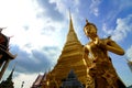 Welcome to thialand - Kinnari statue in Wat Phra Kaew Royalty Free Stock Photo