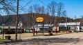 The Welcome to Tidioute Home of the Pennsylvania State Championship Fishing Tournament sign and fairgrounds