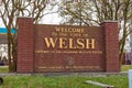 Welcome to the Town of Welsh Louisiana sign off of I-10 in South Louisiana