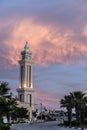 Welcome to tunisia : El Kantaoui- sunset with mosquee Royalty Free Stock Photo