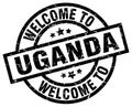 welcome to Uganda stamp