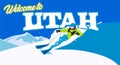 Welcome to Utah with someone surfing the snow