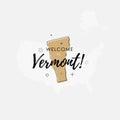 Welcome to Vermont beige sign Royalty Free Stock Photo