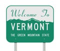 Welcome to Vermont road sign Royalty Free Stock Photo