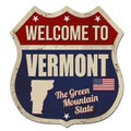 Welcome to Vermont vintage rusty metal sign Royalty Free Stock Photo