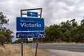 `Welcome to Victoria` sign at the Victoria border