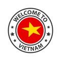 Welcome to Vietnam. Collection of welcome icons.