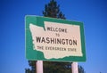 Welcome to Washington State Sign Royalty Free Stock Photo